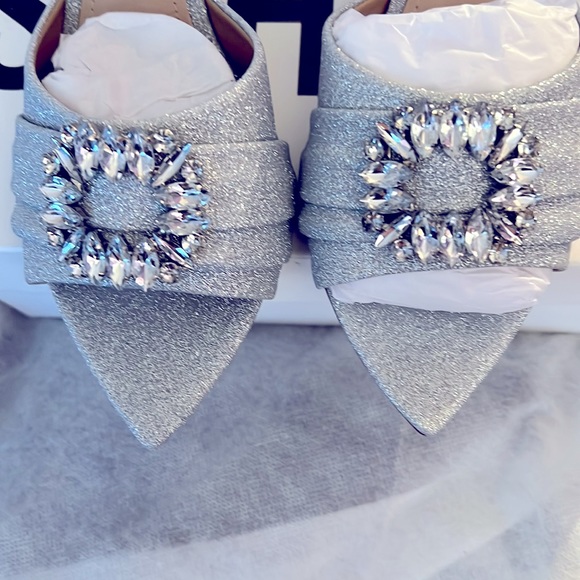 Schultz Glitter Sparkle Slide Heels - Picture 2 of 7